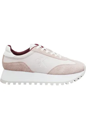 Calvin Klein Sko, Dame, Lyserød, 39 EU, Suede, Laceup Runner Sneakers