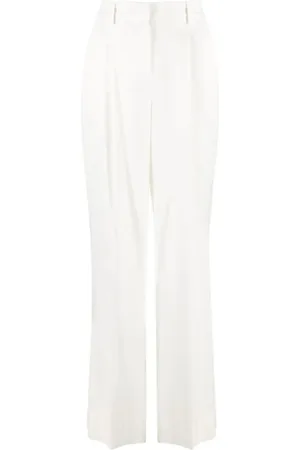LORENA ANTONIAZZI Bukser, Dame, Hvid, 2XS, Hvide Casual Brede Bukser