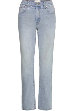 ABrand Jeans, Dame, Blå, W28, Bomuld, Slim Fit Cropped Jeans med Comfort Stretch