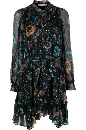 ULLA JOHNSON Kjole, Dame, Flerfarvet, XS, Polyester, Silkekjole i Multifarver