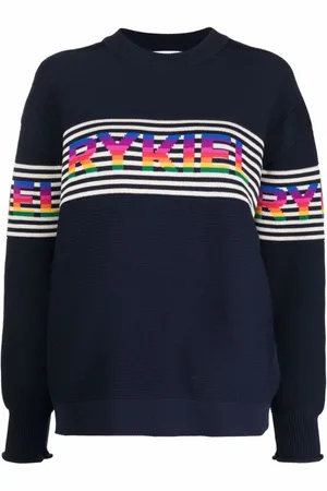 Sonia by Sonia Rykiel Strik, Dame, Blå, S, Bomuld, Blå Casual Sweater Polyester Bomuld