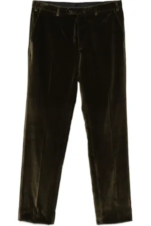 BRIONI Bukser, Herre, Grøn, XL, Bomuld, Grøn Velour Bomuld Blandinger Bukser
