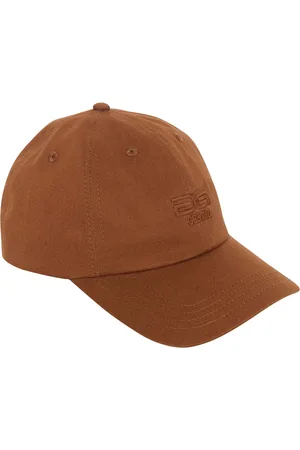 Gestuz Tilbehør, Dame, Brun, ONE SIZE, Bomuld, Brun kasket med broderet logo