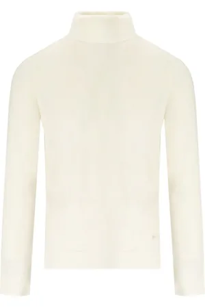 Manuel Ritz Strik, Herre, , XL, Uld, Creme Turtleneck Jumper i Virgin Wool