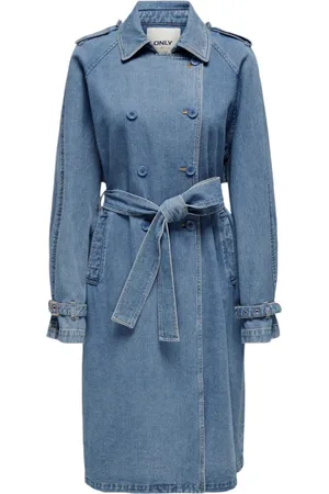 ONLY Frakke, Dame, Blå, S, Denim, Denim Jakke Efterår/Vinter Kollektion