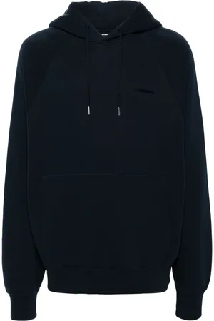 J Lindeberg Sweathshirts & Hoodies, Herre, Blå, XL, Bomuld, Blå Casual Bomuld Hættetrøje Sweater