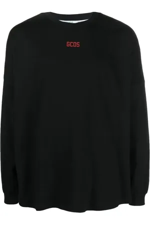 GCDS Top, Herre, Sort, M, Bomuld, Sort Eco Logo Sweatshirt Casual Stil
