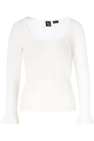 Pinko Strik, Dame, Hvid, XS, Alpaca Silk Sweater