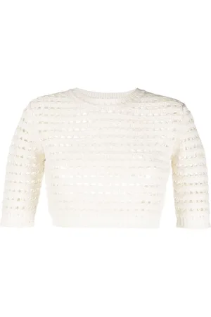 See by Chloé Strik, Dame, Hvid, L, Bomuld, Hvid Uld Bomuld Nylon Sweater