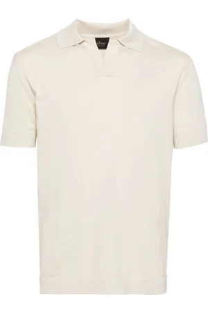 BRIONI Top, Herre, , 2XL, Bomuld, Afslappet kortærmet polo skjorte sort
