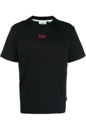 GCDS Top, Herre, Sort, M, Bomuld, Afslappet Sort Bomuld Kortærmet T-Shirt
