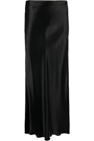 FORTE FORTE Nederdel, Dame, Sort, XS, Satin, Elegant Sort Satin Chic Nederdel