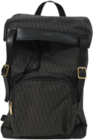 Saint Laurent Pre-owned, Dame, Sort, ONE SIZE, Uld, Pre-owned Canvas rygsaekke