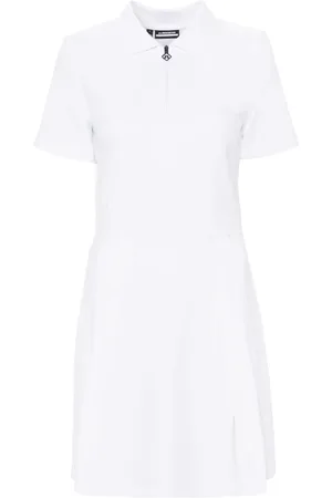 J Lindeberg Kjole, Dame, Hvid, XS, Polyester, Afslappet Mini Kjole i Hvid