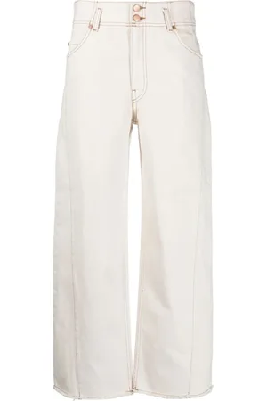 ULLA JOHNSON Jeans, Dame, Hvid, W27, Bomuld, Hvid Straight Jeans Thea Stil