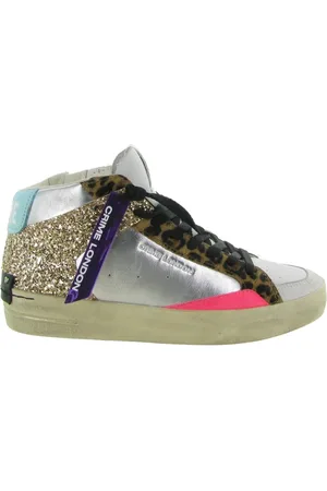 Crime london Sko, Dame, Flerfarvet, 40 EU, SK8 Mid Glitter Sko
