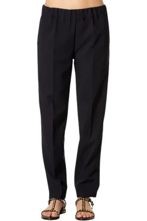 D.EXTERIOR Bukser, Dame, Blå, L, Polyester, Slim Elastik Talje Bukser i Blå