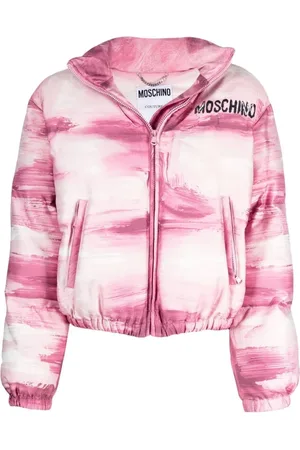 Moschino Jakke, Dame, Lyserød, S, Nylon, Lyserød Nylon Jakke