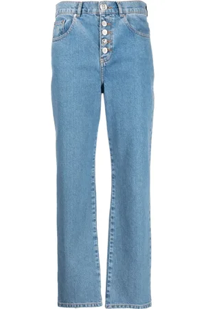 Moschino Jeans, Dame, Blå, W25, Bomuld, Blå Straight Jeans Casual Stil