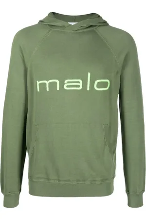 Malo Sweathshirts & Hoodies, Herre, Grøn, XL, Bomuld, Afslappet Multifarvet Bomuldssweater Hættetrøje