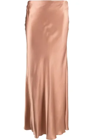 FORTE FORTE Nederdel, Dame, Lyserød, M, Satin, Elegant Satin Chic Nederdel