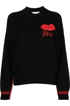 Sonia by Sonia Rykiel Strik, Dame, Sort, L, Uld, Casual Sort Uld Sweater