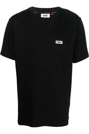 GCDS Top, Herre, Sort, S, Bomuld, Almindelig Sort Kortærmet T-Shirt