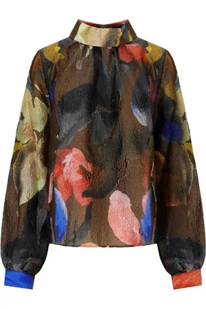 STINE GOYA Bluser & Skjorter, Dame, Flerfarvet, S, Blomstret Bluse