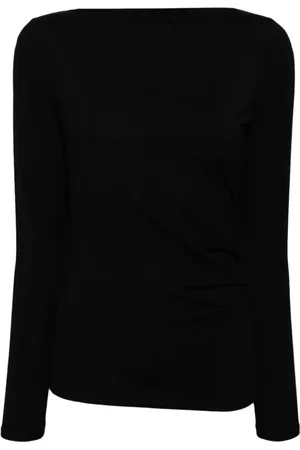 Vince Top, Dame, Sort, L, Afslappet Sort Langærmet T-shirt