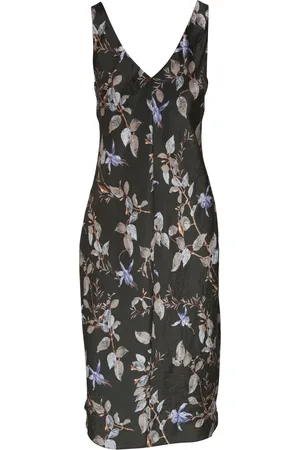 Vince Kjole, Dame, Sort, S, Polyester, Multifarvet Midi Kjole Bellflower Slip Kjole