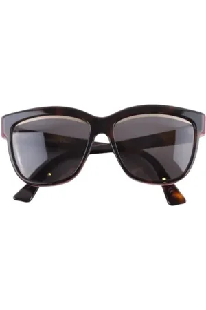Dior Pre-owned, Dame, Brun, ONE SIZE, Tyl, Pre-owned Stof solbriller