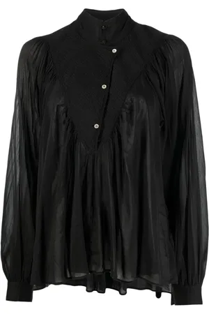FORTE FORTE Bluser & Skjorter, Dame, Sort, L, Bomuld, Boheme Sort Bomuld Silke Bluse