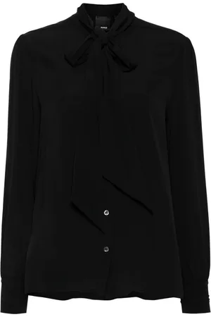 Pinko Bluser & Skjorter, Dame, Sort, XS, Casual Langærmet Sort Skjorte