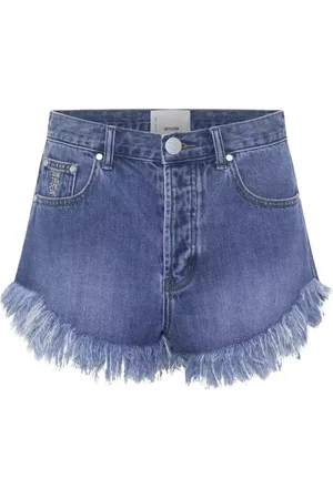 ONE TEASPOON Shorts, Dame, Blå, W32, Denim, Slidte denim shorts