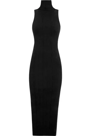ALEXANDRE VAUTHIER Kjole, Dame, Sort, S, Sort Maxi Tank Kjole med Turtleneck
