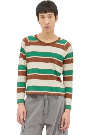 ERL Top, Herre, Flerfarvet, M, Bomuld, Stribet Bomuld Langærmet T-shirt
