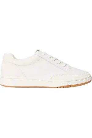 Ralph Lauren Sko, Dame, Hvid, 38 1/2 EU, Læder, Hvide lædersneakers Hailey