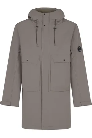 C.P. Company Frakke, Herre, Brun, XL, Uld, Lang Jakke i CP Shell