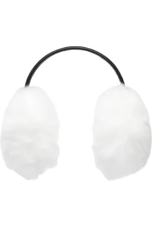 YVES SALOMON Tilbehør, Dame, Hvid, ONE SIZE, Uld, Hvide Pels Ørevarmere Vinter Tilbehør