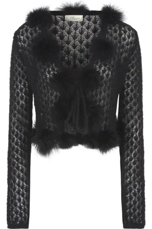 BLUMARINE Strik, Dame, Sort, M, Sort Cardigan Sweaters