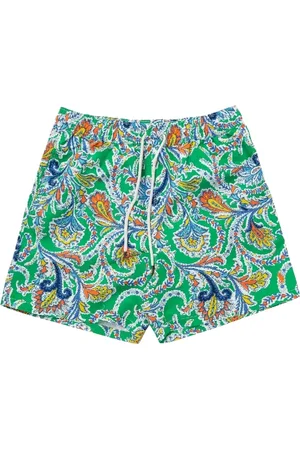 Ralph Lauren Badetøj, Herre, Flerfarvet, S, Grøn paisley mønster badebukser