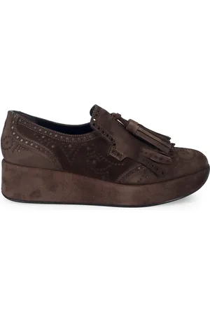 Pon´s quintana Sko, Dame, Brun, 39 EU, Suede, Suede Moccasin med Frynse Detalje
