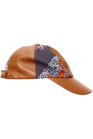 Hermès Pre-owned, Dame, Brun, ONE SIZE, Bomuld, Pre-owned Laeder hatte