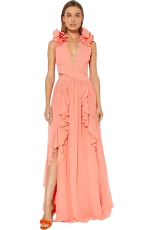 PATBO Kjole, Dame, , L, Uld, Ruffle Maxi Kjole