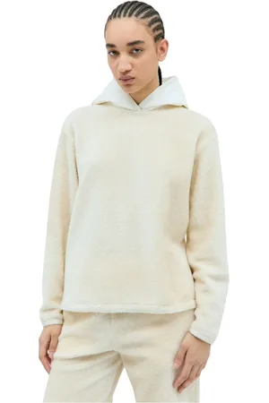 Moncler Sweathshirts & Hoodies, Dame, , M, Bomuld, Teddy Hættetrøje med Logo Patch