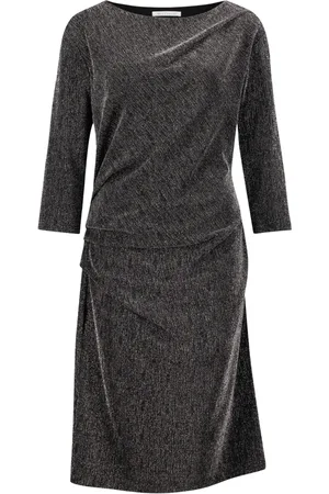 Betty & Co Kjole, Dame, Sort, 2XL, Uld, Jerseykjole med 3/4 ærmer