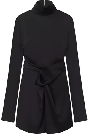 Nanushka Kjole, Dame, Sort, XS, Satin, Sort Satin Mini Kjole Charon