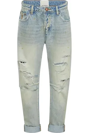 ONE TEASPOON Jeans, Dame, Blå, W29, Bomuld, Distressed Skinny Jeans