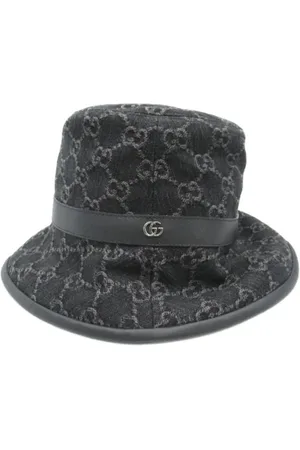 Gucci Pre-owned, Dame, Sort, ONE SIZE, Pre-owned Stof hatte