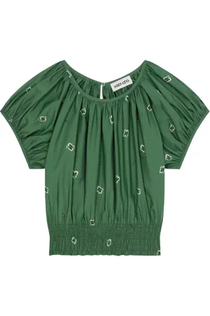 Kenzo Bluser & Skjorter, Dame, Grøn, M, Bomuld, Grøn Paisley Print Top